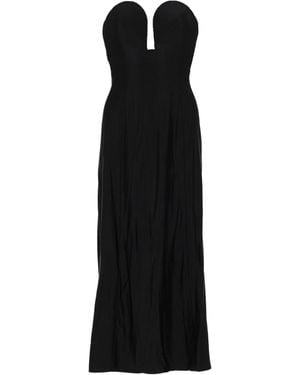 Rabanne Abito Midi Con Bustier Strutturato A Forma Di Cuore - Black