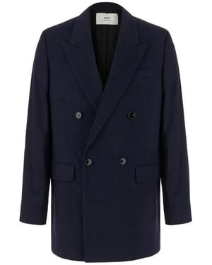 Ami Paris Doublebreasted Jacket - Blue