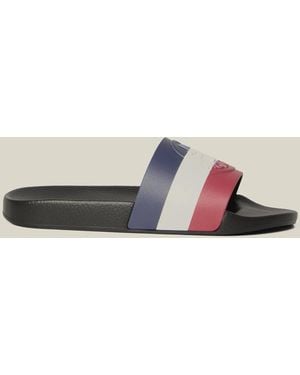Moncler Basile Slippers With Stripes - Multicolor