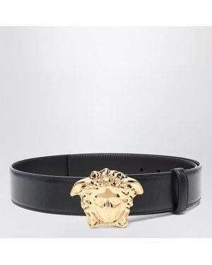 Versace Belt With Medusa Head Buckle - Black