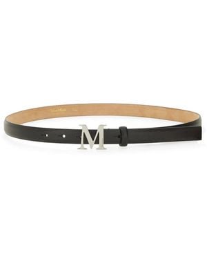 Max Mara Leather Belt - White