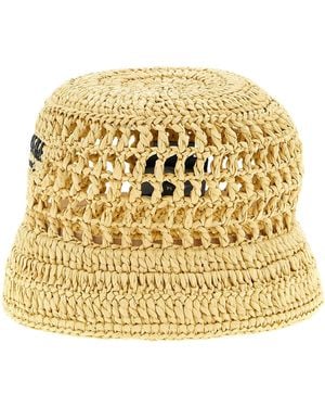Prada Crochet Logo Bucket Hat - Metallic