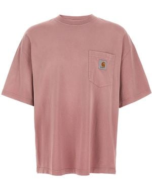 Carhartt 'Hudson Pocket' T-Shirt - Pink
