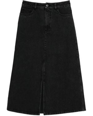 A.P.C. Georgia Denim Midi Skirt - Black