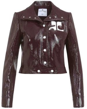 Courreges Courregès Courrges Vinyl Jacket - Brown