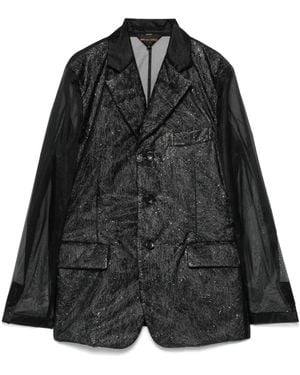 Comme des Garçons Chiffon Blazer Jacket - Black