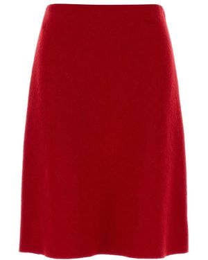 Miu Miu Flannel Skirt - Red