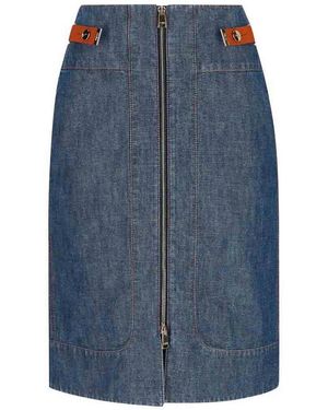 Fendi 'Chambray' Denim Skirt - Blue