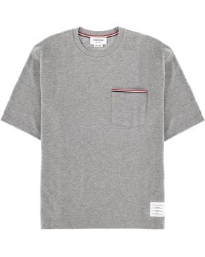 Thom Browne Cotton T-Shirt - Grey