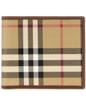 Burberry Printed Canvas Wallet - Natural