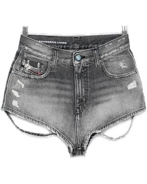 DIESEL Denim Cotton Shorts - Grey