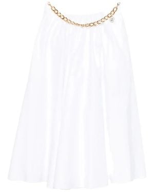 Elisabetta Franchi Skirt With Chain - White