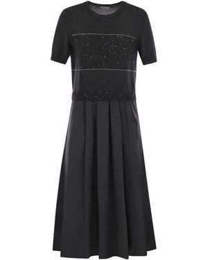 Peserico Two-Tone Dress - Black