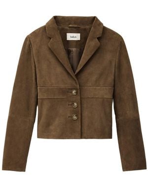Ba&sh Morfeo Suede Short Jacket - Brown