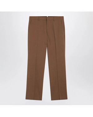 Ami Paris Hazelnut Wool Pants - Brown