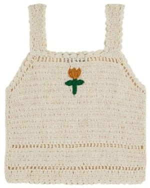 Emile Et Ida Emile & Ida Top Crochet Con Tulipano - White