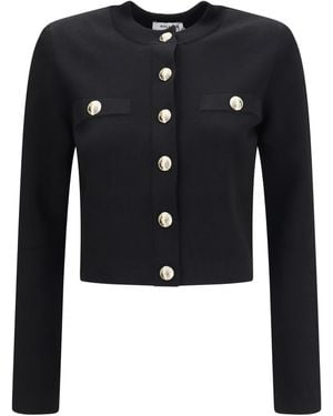 Balmain Round-Neck Viscose Cardigan - Blue