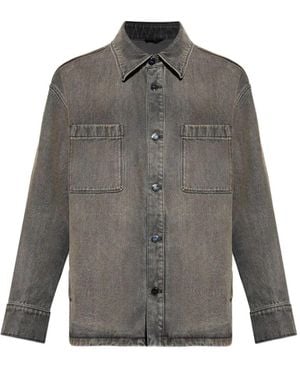 Fendi Camicia Jeans Sovratinta Grigia - Black