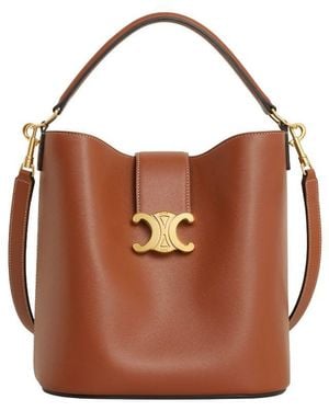 Celine Tan Calf Leather Medium Louise Shoulder Bag - Brown