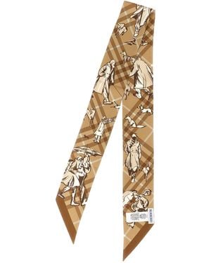 Burberry 'Check Mates' Thin Scarf - Metallic