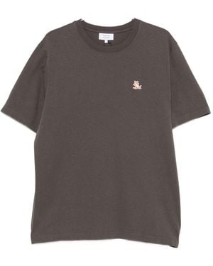 Maison Kitsuné Maison Kitsuné Chillax Fox Cotton T-Shirt - Grey