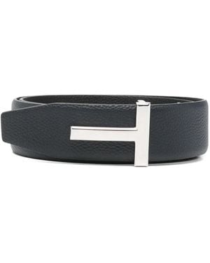 Tom Ford Cintura Con Fibbia T - White