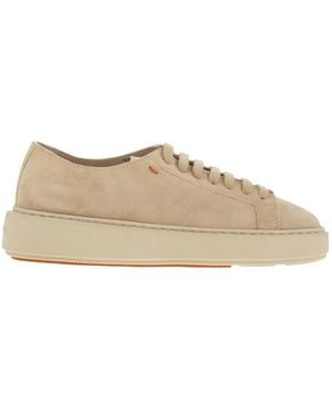 Santoni Suede Sneakers - Natural