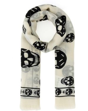 McQueen Ca Skull 104X120 - White