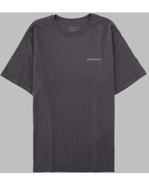 Patagonia T-Shirt P-6 Logo Print Cotton Polyester T-Shirts - Grey