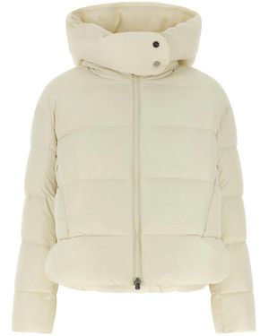 Pinko 'Love Birds' Logo Down Jacket - Natural