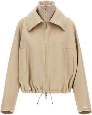 Sportmax 'Emiro' Bomber Jacket - Natural