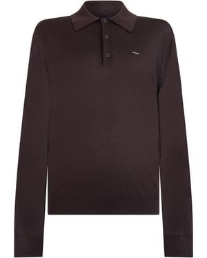 Prada Polo With Logo - Brown