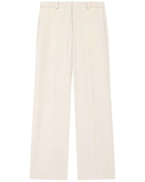 Isabel Marant Neonda Flowing Crepe Pleated Suit Pants - White
