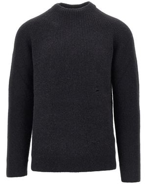 Laneus Alpaca-Wool Blend Crewneck Sweater - Blue
