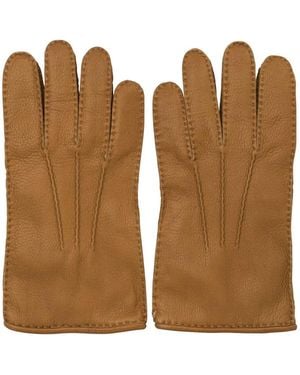 Restelli Leather Gloves "49/F" - Brown