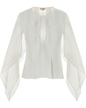JW Anderson Draped Sleeve Top - White