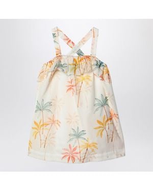 Chloé Ivory Dress With Multicolored Pattern - Metallic