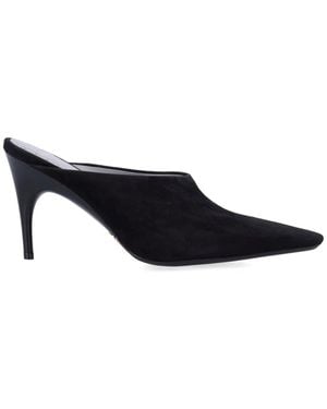 Balenciaga Duchesse Suede Mule - Black