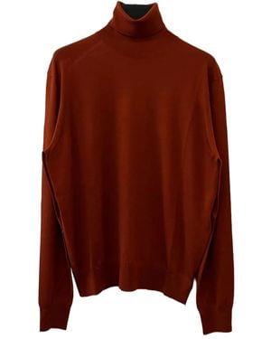 Saint Laurent Wool Turtleneck Sweater - Brown