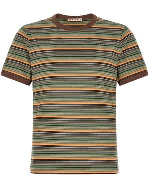 Marni Striped T-Shirt - Green