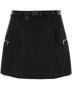Prada Re-Nylon Mini Skirt - Black