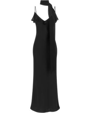 ROTATE BIRGER CHRISTENSEN Rotate Birger Christensen Slip Dress With Scarf - Black
