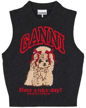 Ganni Wool Vest - Black