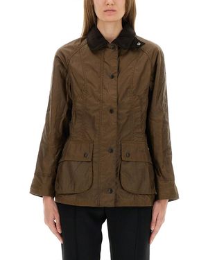 Barbour Waxed Jacket "Beandell" - Brown