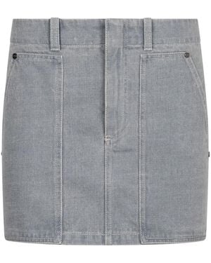 Fendi Denim Mini Skirt Cotton - Grey