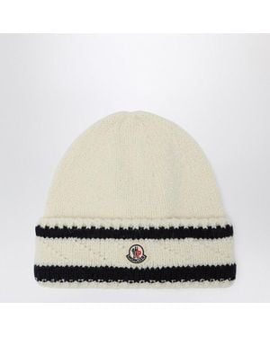 Moncler And Wool Hat - Natural