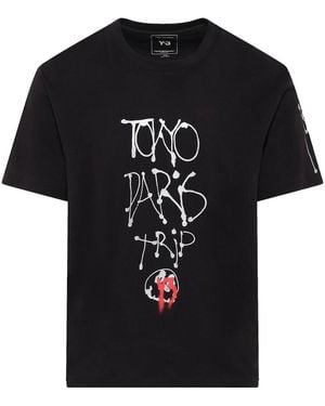 Y-3 T-Shirt Tokyo Paris Trip - Black