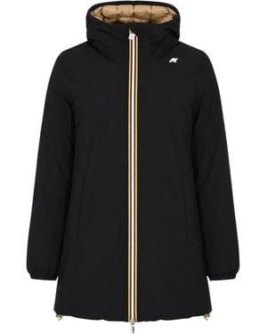K-Way Sophie St Thermo Reversible Hooded Coat - Black