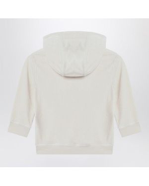 Givenchy Cream Ribbed Hoodie - White
