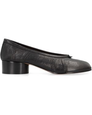 Maison Margiela Leather Ballet Shoes - Black